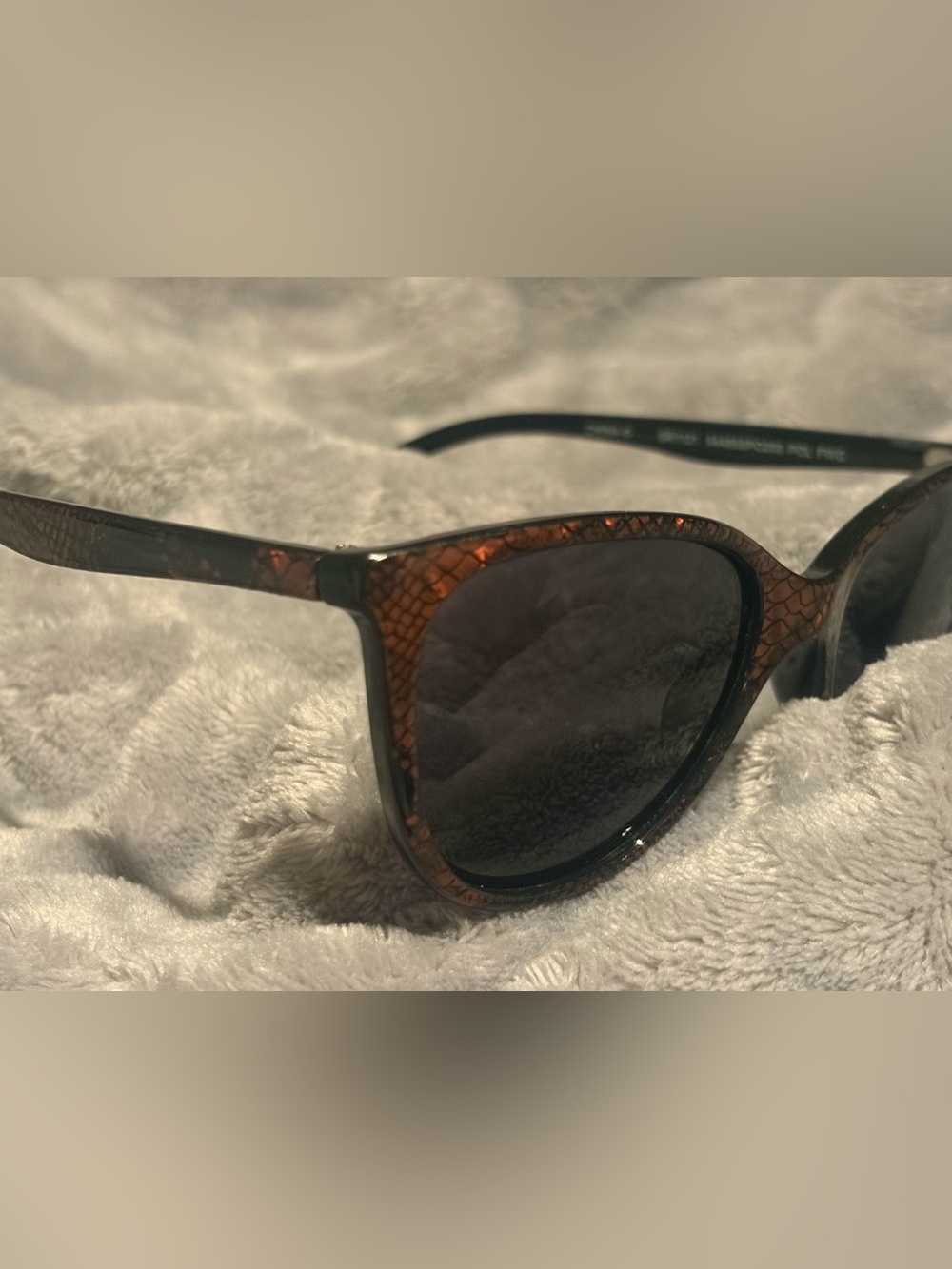 Panama Jack Metallic Copper Snake Eye Cat Eye Sunglasses Retro